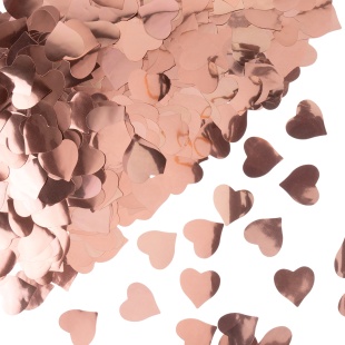 Конфетти фольга Сердце, Розовое Золото, Металлик, 2,5 см, 50 г.
