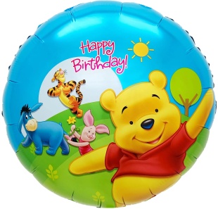 Шар (18''/46 см) Круг, Любимый мишка, 1 шт. в уп. (цв.этик.)