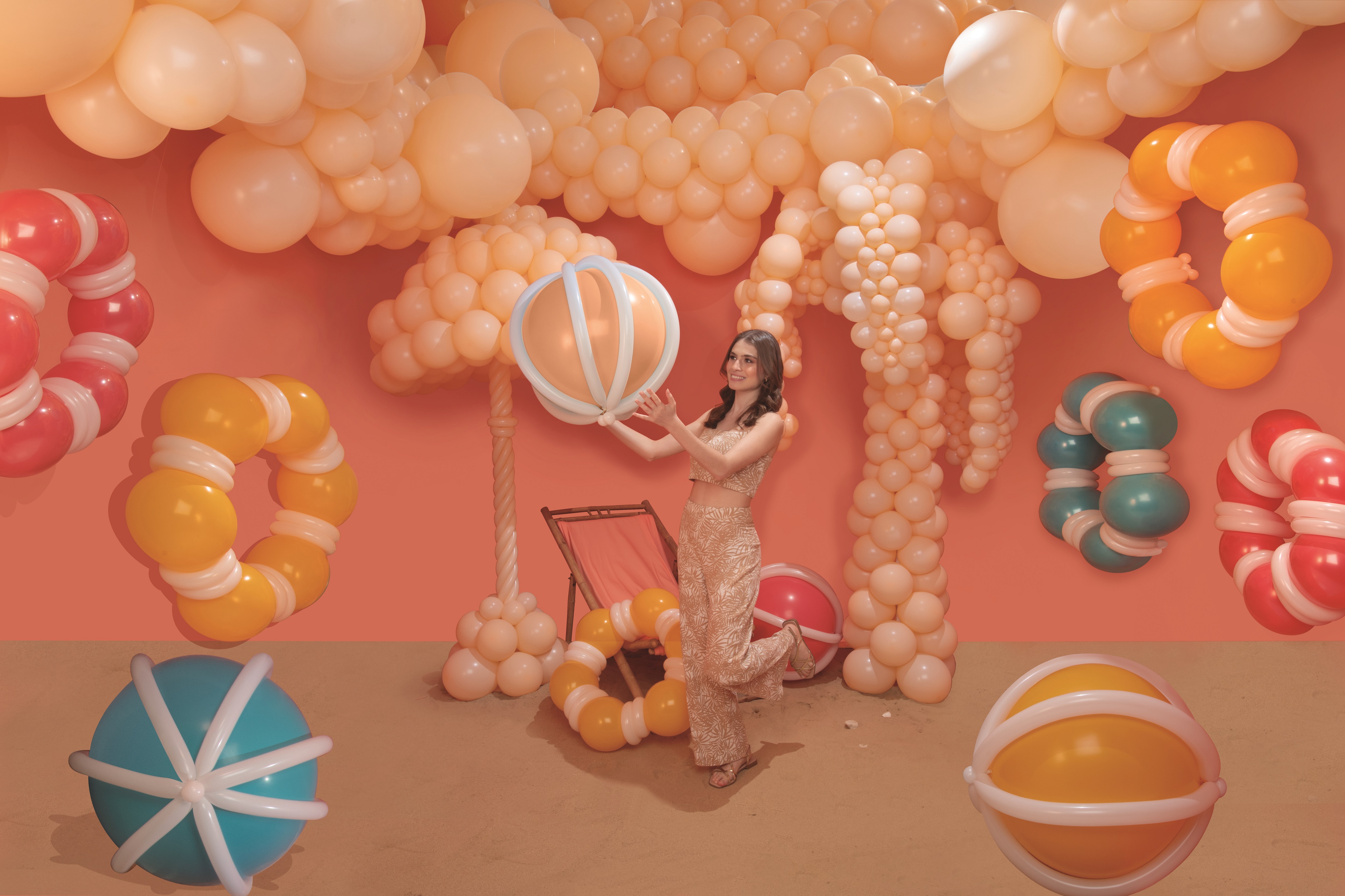 Шар (12''/30 см), Персик Малибу (660), макарунс, 12 шт.