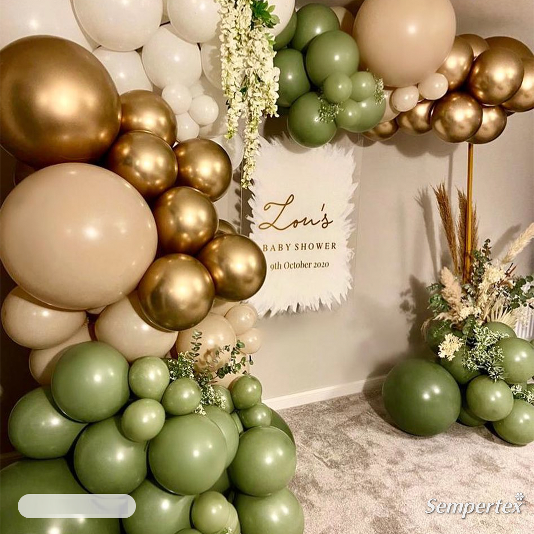 Шар (12''/30 см), Эвкалипт (027), пастель, 50 шт.