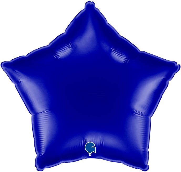 Шар (9''/23 см) Мини-звезда, Темно-синий, 1 шт.