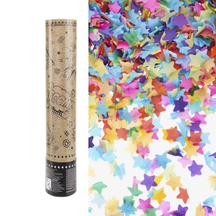 Пневмохлопушка (12/30 см), Комикс, Праздничный взрыв, Звезды тишью, Ассорти, 1 шт.