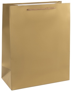 Пакет подарочный, 210гр, Классика, Золото, 23*18*10 см, 1 шт.