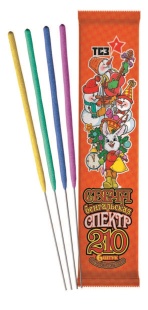 Бенгальский огонь 35 сек, Ассорти, 21 см, 6 шт.