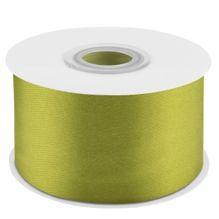 Лента атласная (3,8 см*22,85 м) Оливковый, 1 шт.