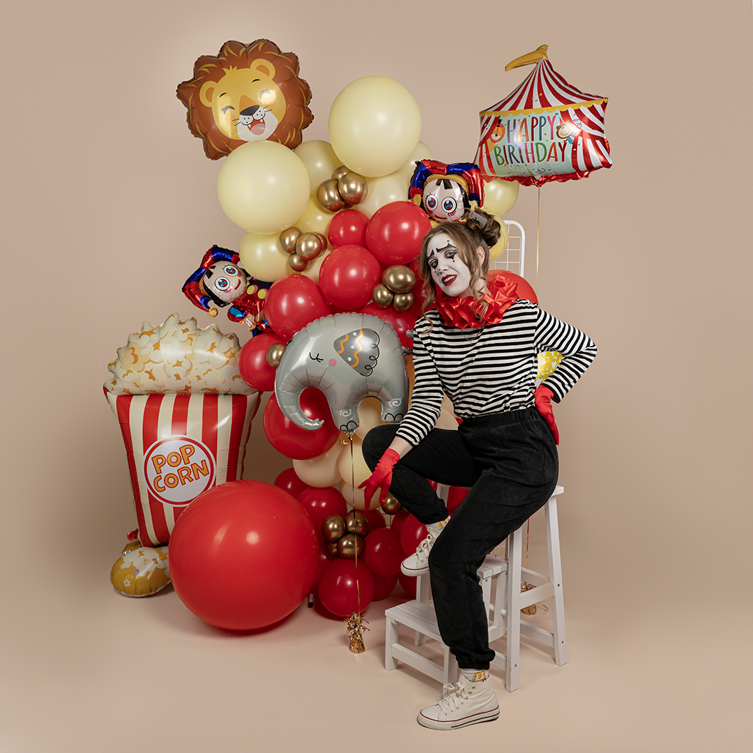 Шар (23''/58 см) Фигура, Голова, Счастливый Лев, 1 шт.