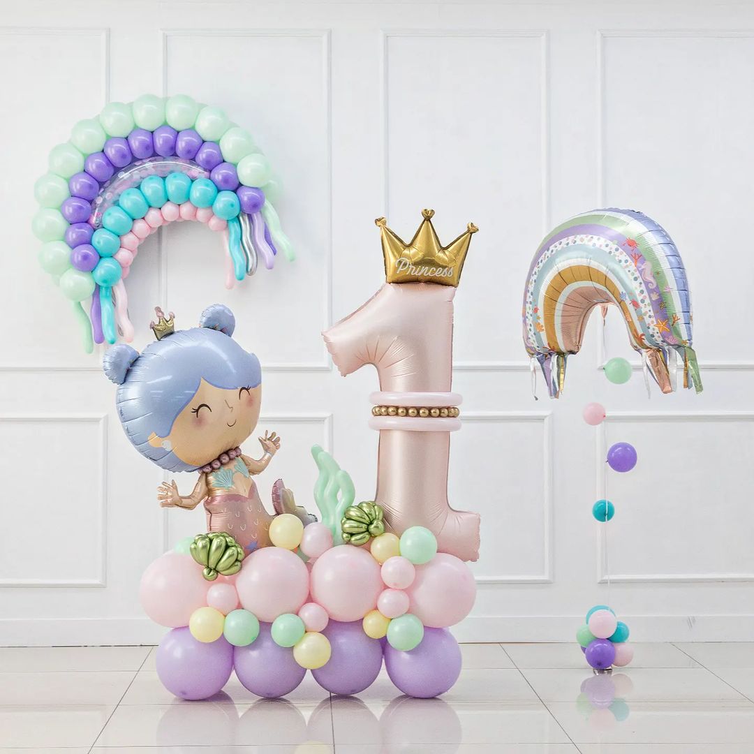 Шар (33''/84 см) Фигура, Принцесса Русалочка, 1 шт. в уп.