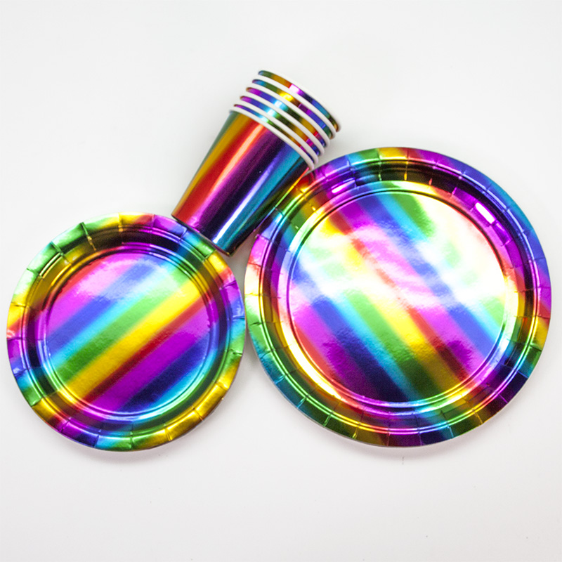 Стаканы (250 мл) Радужный перелив, Металлик, 6 шт.