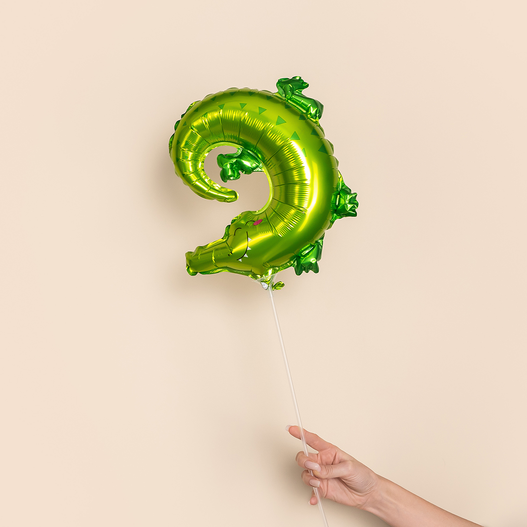 Шар с клапаном (17''/43 см) Мини-фигура, Крокодил, 1 шт.