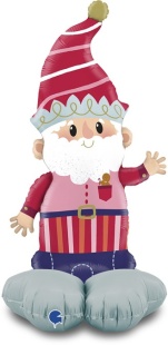 Шар 3D (52''/132 см) Фигура на подставке, Новогодний гном, 1 шт. в уп.