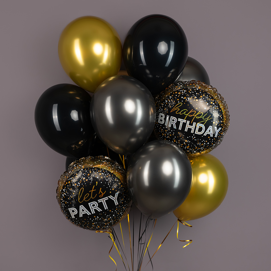 Шар (12''/30 см), Черный, пастель, 100 шт.