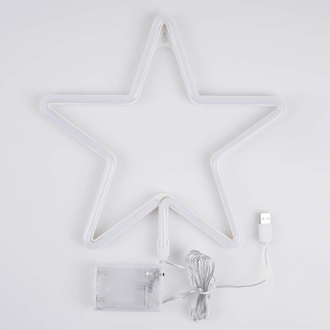 Световая фигура Звезда, 28*28 см. Сиреневый, 1 шт.