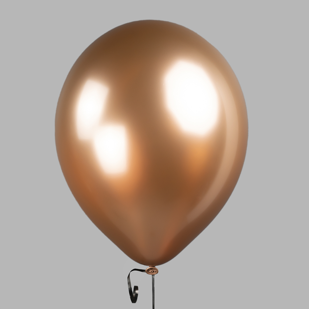 Шар (12''/30 см), Розовое Золото, хром, 50 шт.