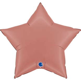Шар (36''/91 см) Звезда, Розовое Золото, Сатин, 1 шт. в уп.