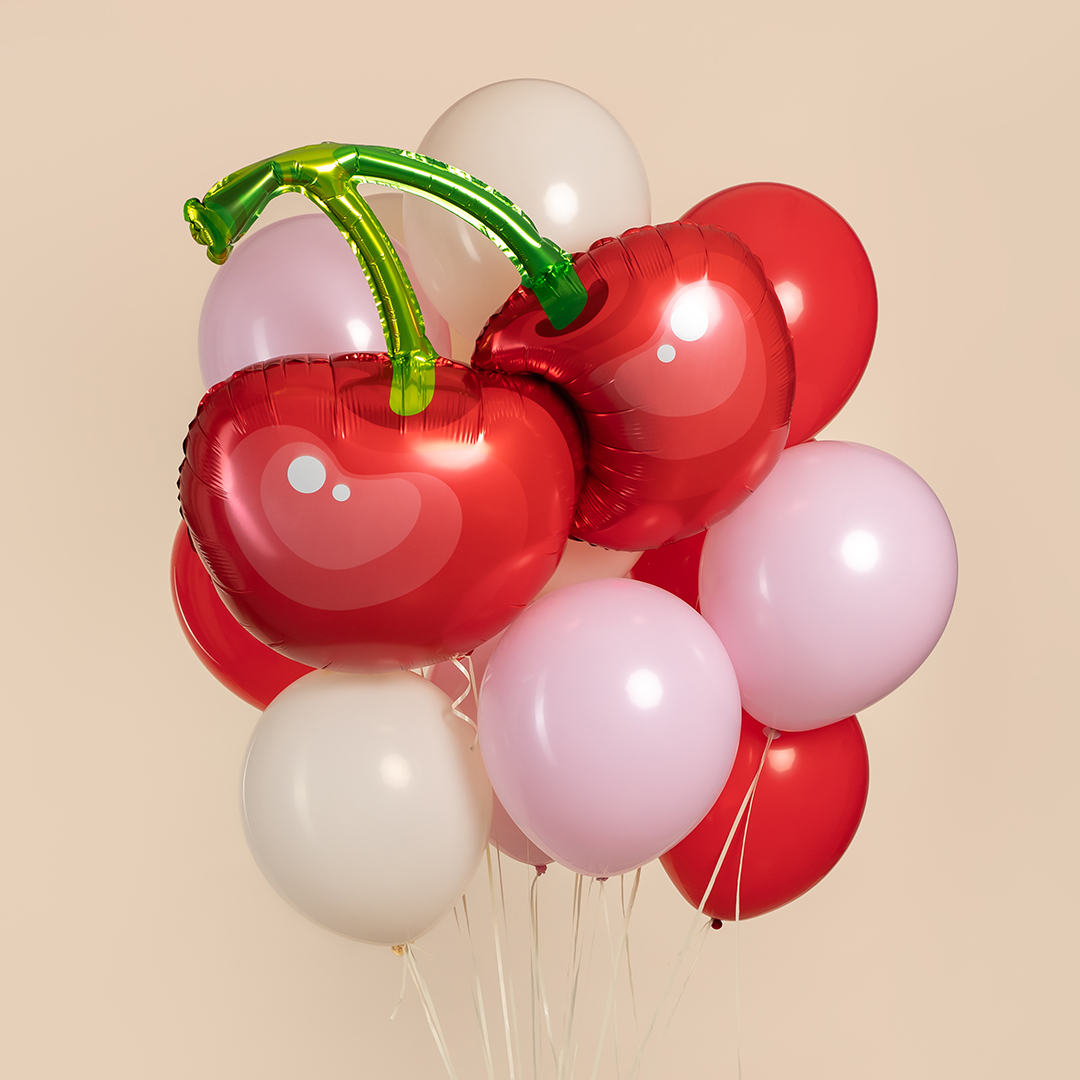 Шар (30''/76 см) Фигура, Вишня, Красный, 1 шт. в уп.