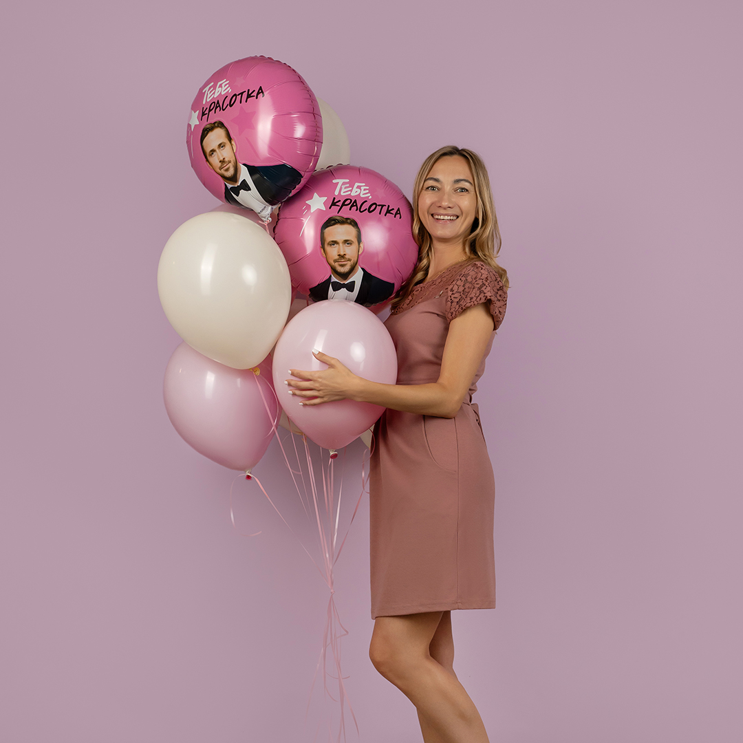 Шар (18''/46 см) Круг, Тебе, Красотка, 1 шт. в уп.