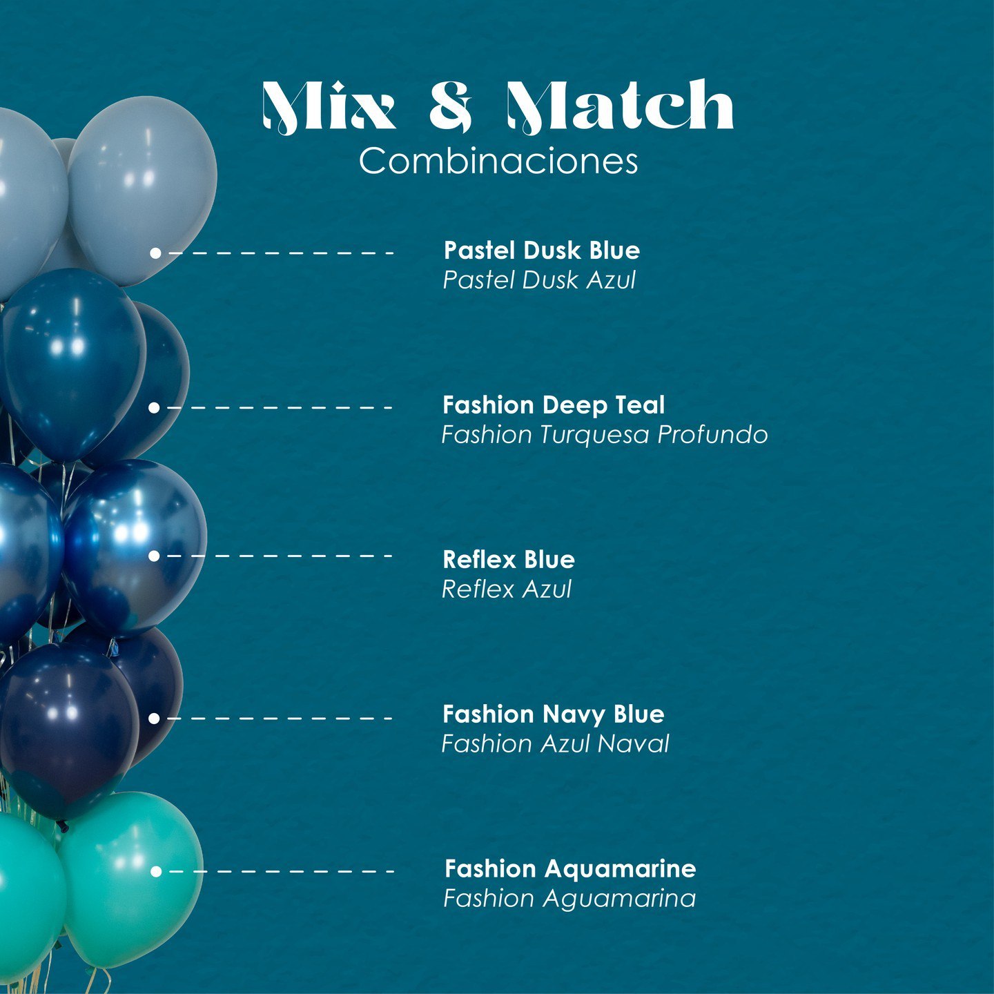 Шар (12''/30 см), Глубокий бирюзовый (035), пастель, 50 шт.