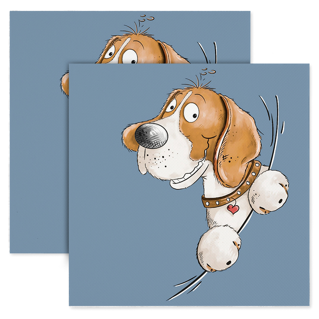 Сервировочные салфетки, Веселая собачка, 33*33 см, 20 шт.