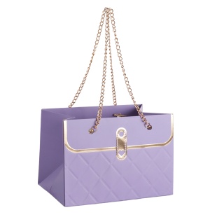 Пакет для цветов, Дамская сумочка, Сиреневый, 15*10*11 см, 1 шт.