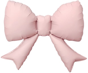 Шар с клапаном (21''/53 см) Фигура, Бант (надув воздухом), Розовый, Сатин, 5 шт. в уп. (цв.этик.)