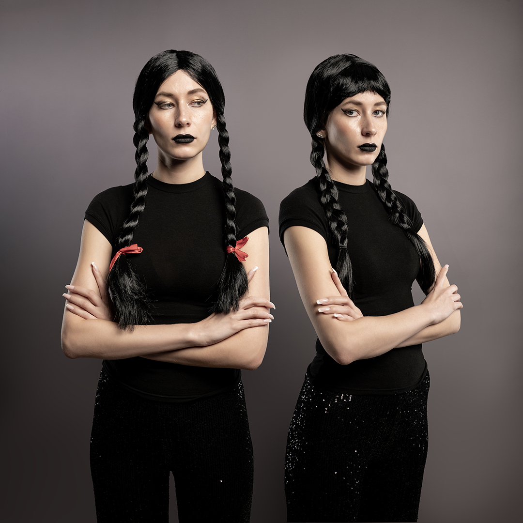 Парик карнавальный, 200 гр, Уэнсдей, Черный, 1 шт. в упак. 