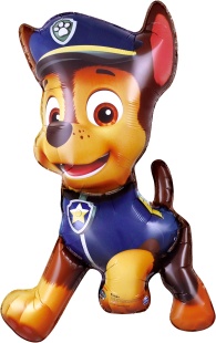 Шар (24''/61 см) Фигура, Щенок Полицейский (надув воздухом), 1 шт. в уп.