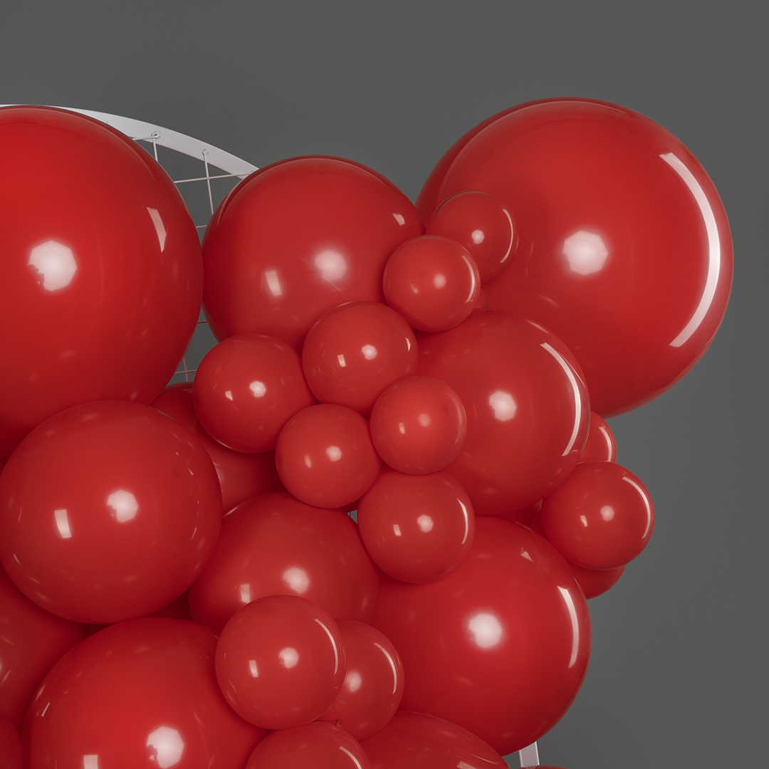 Шар (36''/91 см), Королевский красный, пастель, 1 шт.