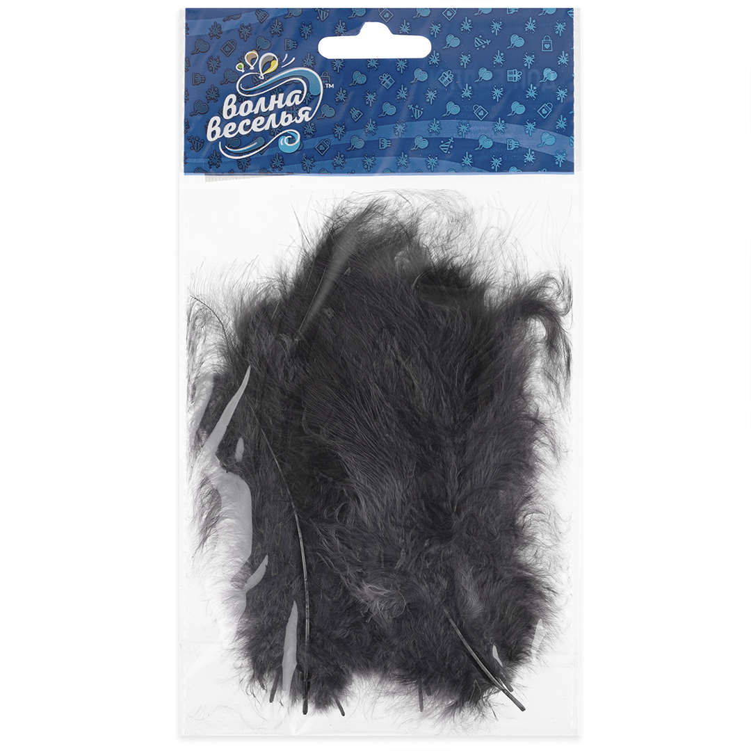 Перья, Премиум, Графит, 12-15 см, 30 шт.
