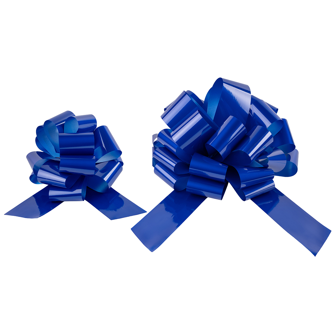 Бант Шар, Синий, Лаковый, 21 см, 1 шт. в упак. 