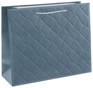 Пакет подарочный, 210гр, Фактурный узор, Дизайн №2, Синий, 32*38*12 см, 1 шт.