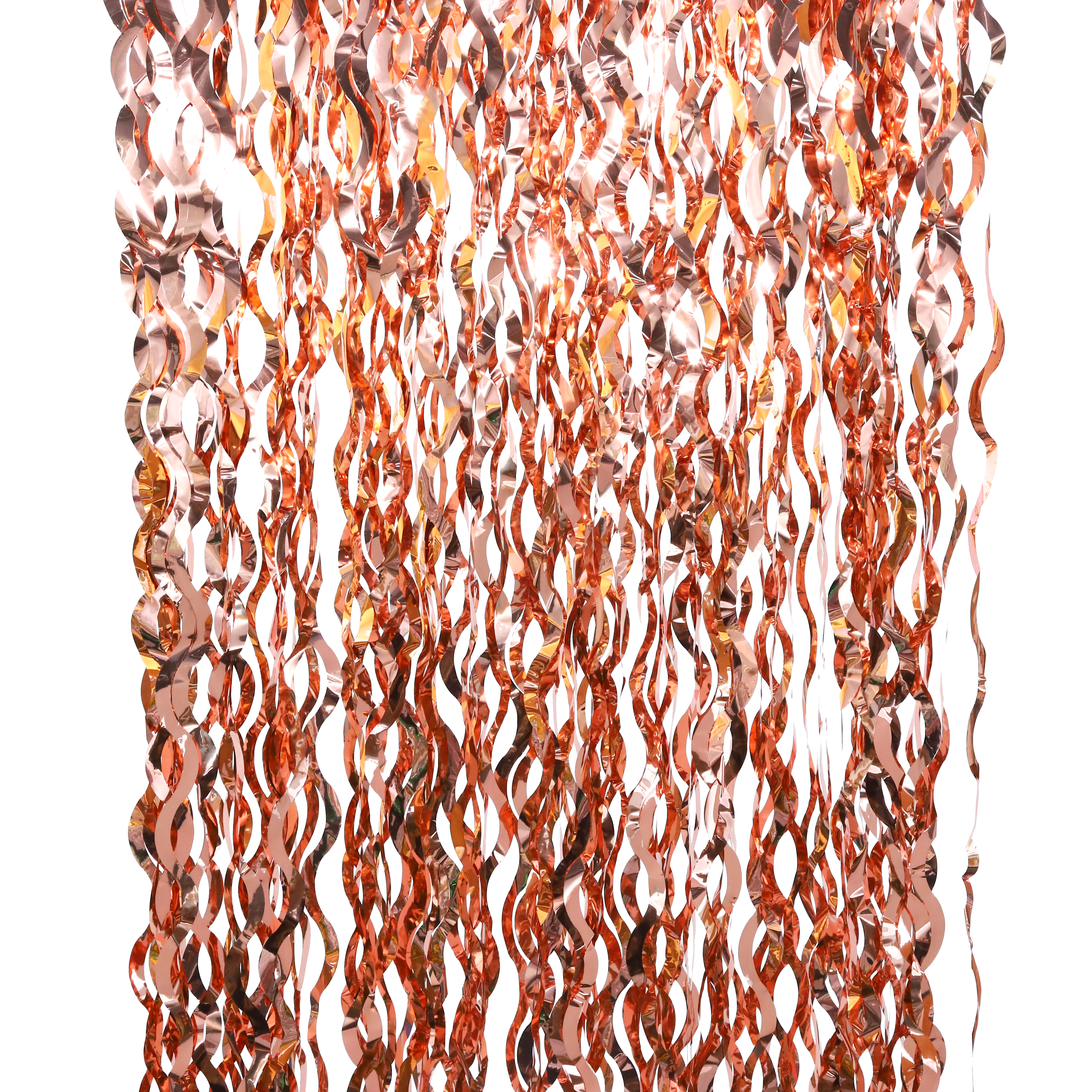 Занавес Волна, Розовое Золото, Металлик, 100*200 см, 1 шт.