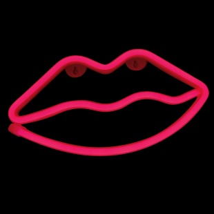 Световая фигура Губы, 15*28 см. Красный, 1 шт.