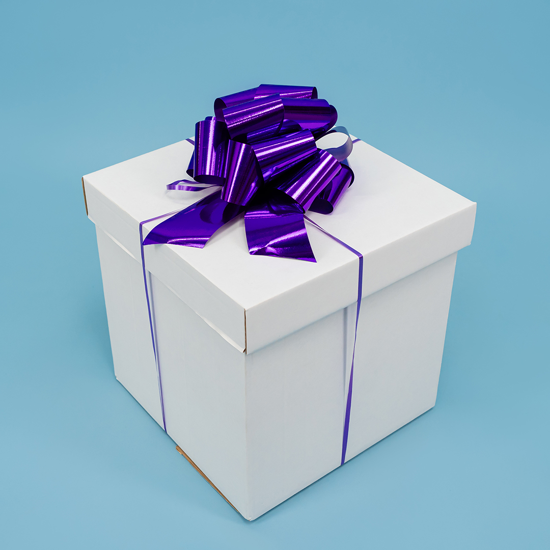 Бант Шар, Фиолетовый, Металлик, 21 см, 1 шт. в упак. 