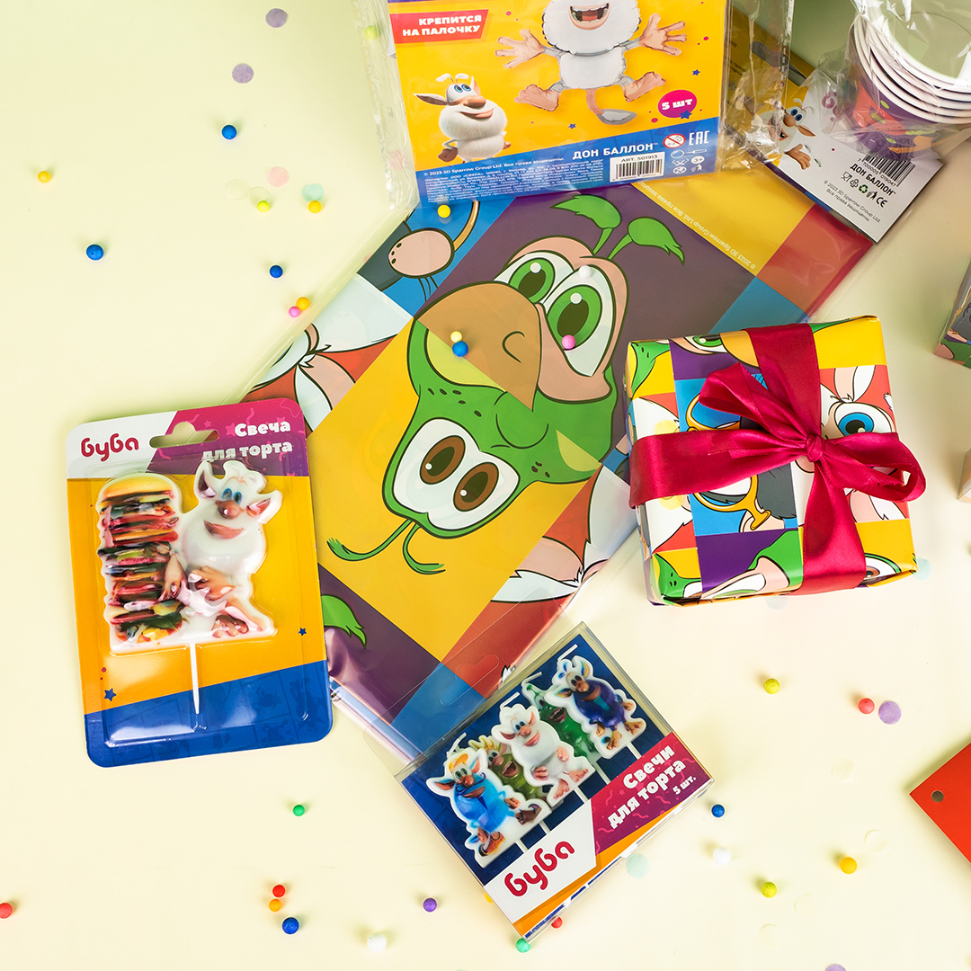 Свеча Фигура, Буба, 7*8 + 3 см, 1 шт. с держат.