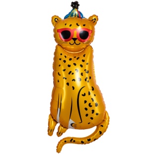Шар (47''/119 см) Фигура, Леопард в солнечных очках, 1 шт. в уп.