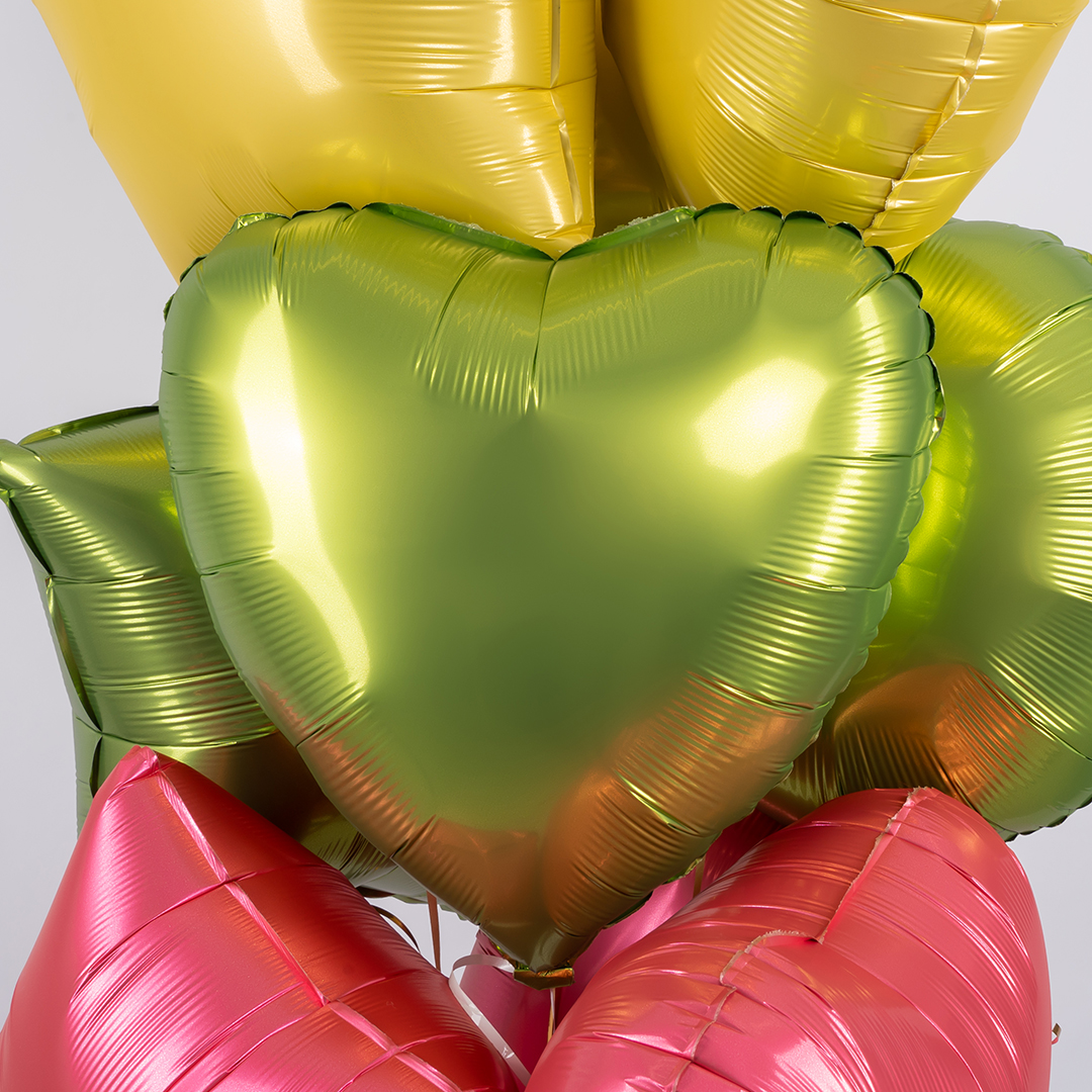 Шар (18''/46 см) Сердце, Зеленый чай, Сатин, 1 шт.