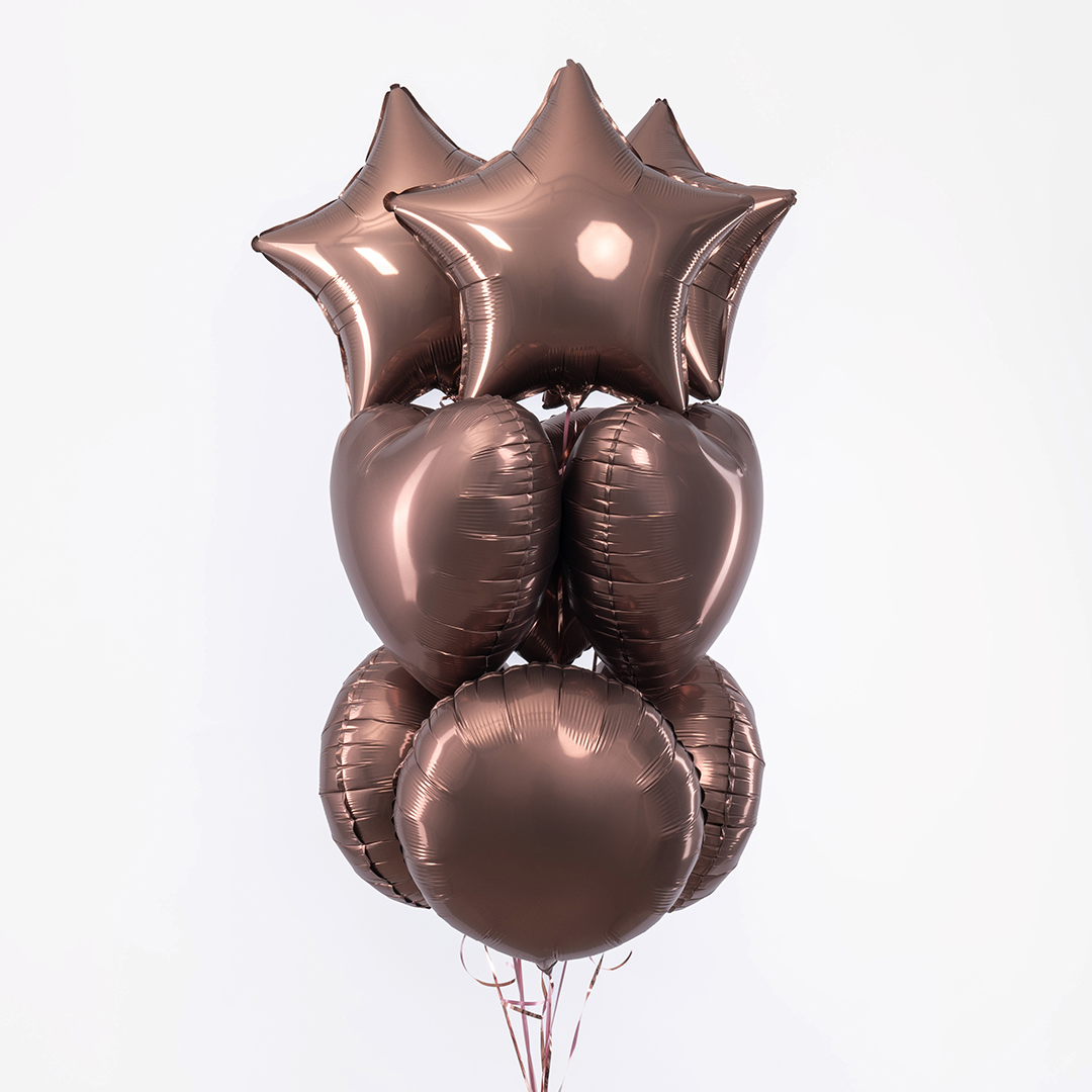 Шар (18''/46 см) Круг, Шоколад, Сатин, 1 шт.