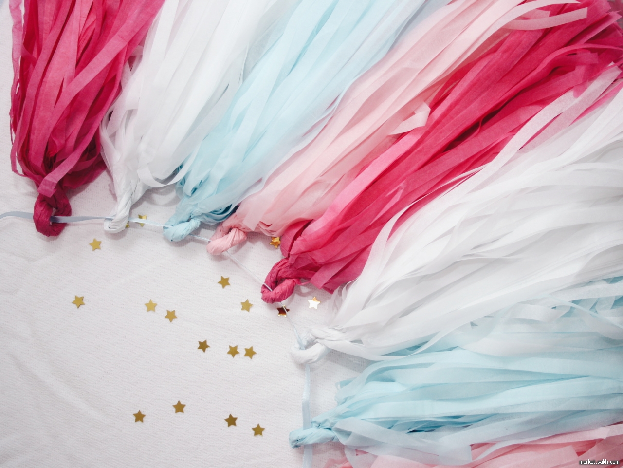 Гирлянда Тассел, Белый, 35*12 см, 12 листов.