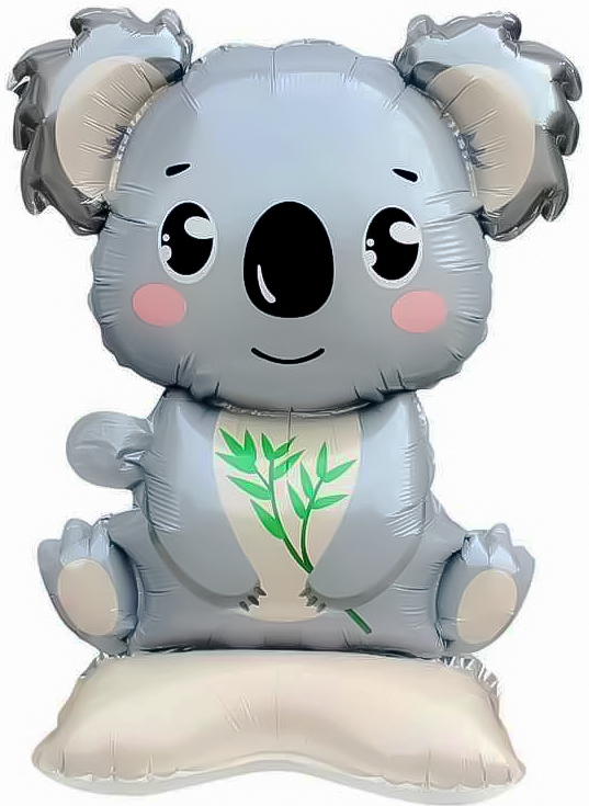 Шар 3D (23''/58 см) Фигура на подставке, Коала, 1 шт.