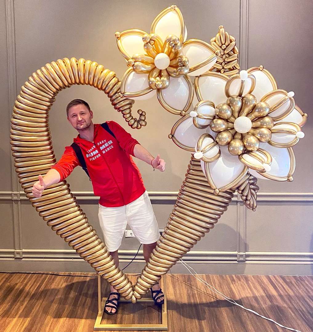 Шар (36''/91 см), Белый (005), пастель, 10 шт.