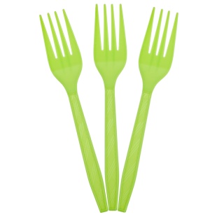 Вилки, Зеленый, 15 см, 10 шт. в упак. 