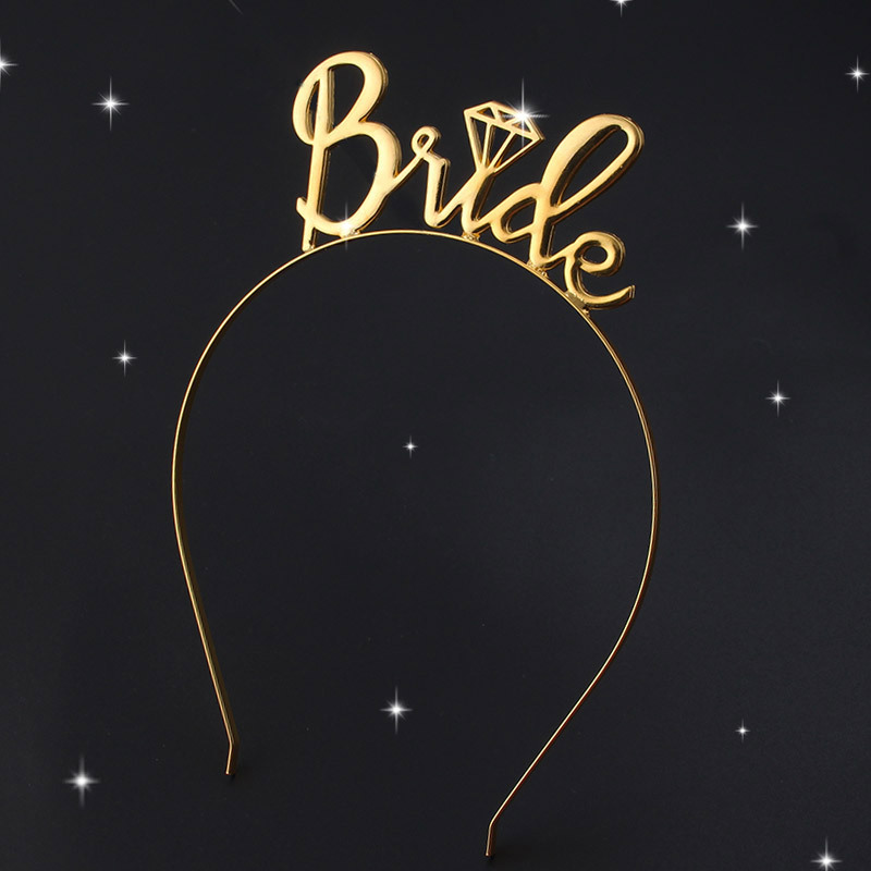 Ободок, BRIDE, металл, Золото, 1 шт. 