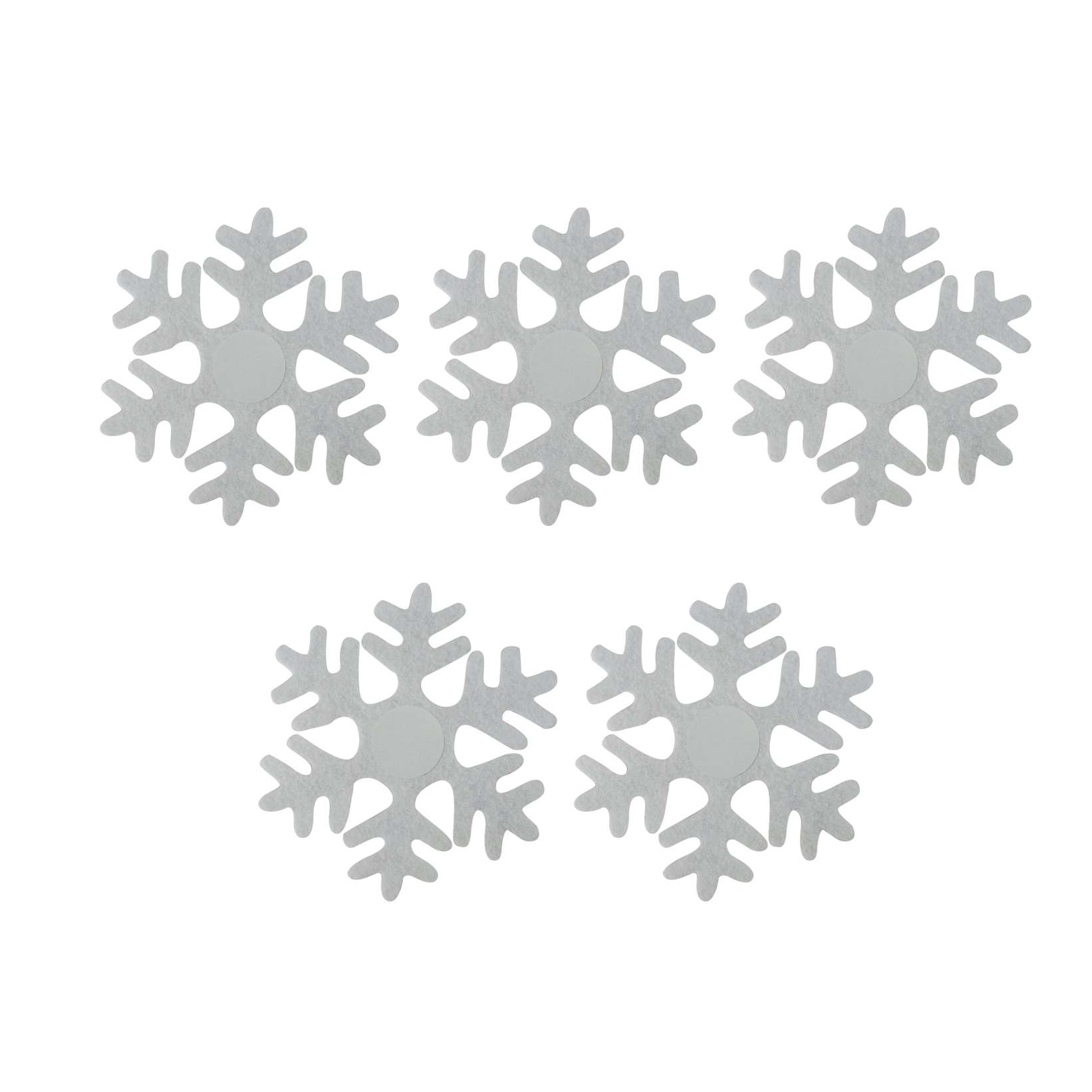 Декоративное украшение Снежинки Пушинки, 15 см, Белый, 5 шт.