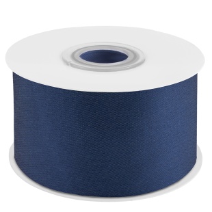 Лента атласная (3,8 см*22,85 м) Темно-синий, 1 шт.