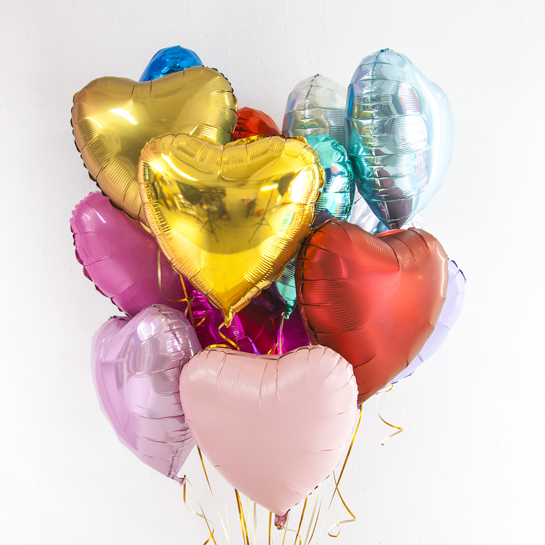 Шар (18''/46 см) Сердце, Светло-розовый, Макарунс, 1 шт.