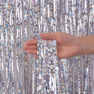 Занавес Волны, Серебро, Голография, 100*200 см, 1 шт.