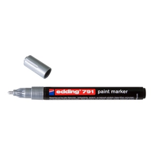 Маркер оформительский Серебро, Металлик, 1-2 мм, 1 шт.