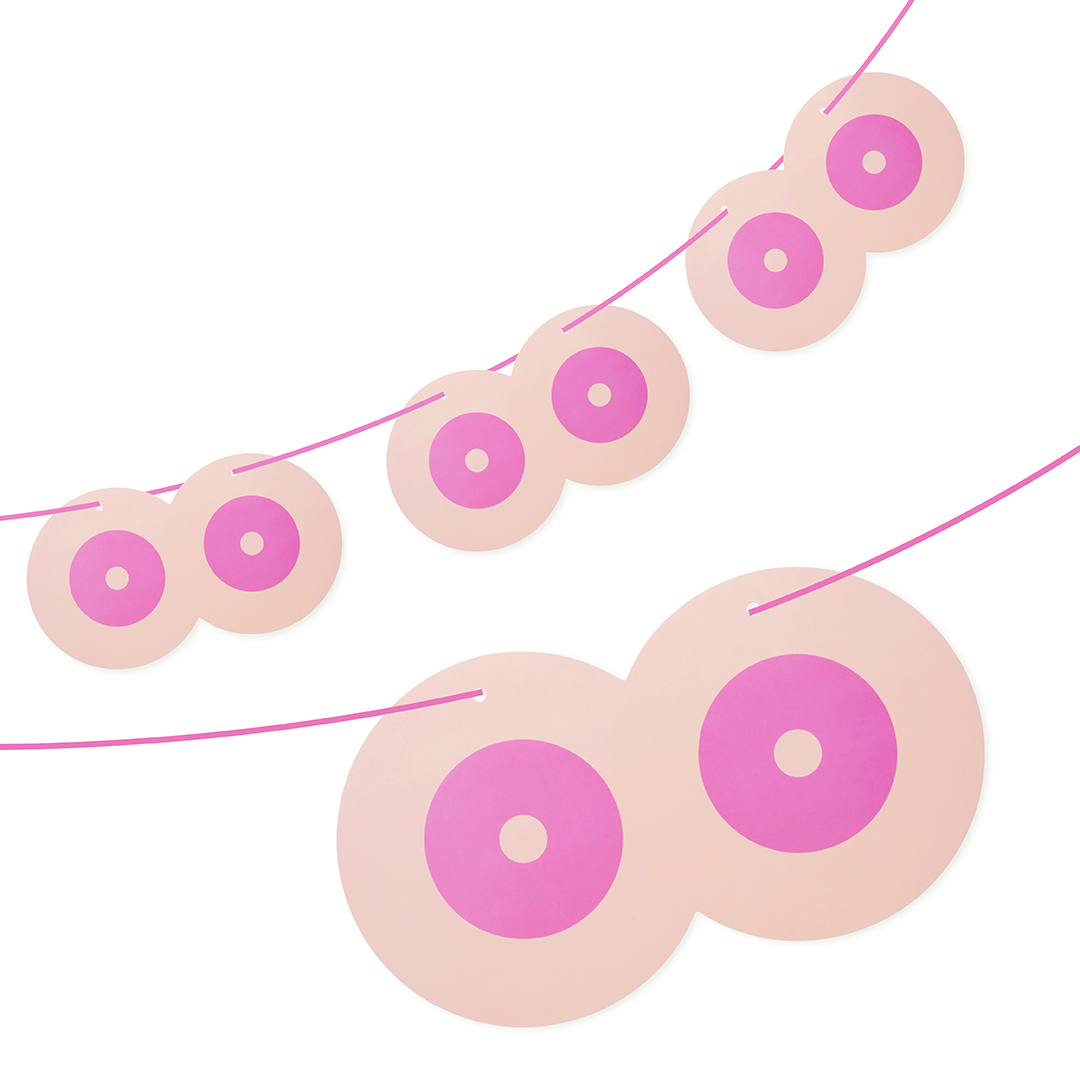 Гирлянда на Девичник, Розовый, 4 шт.*15 см, 1 упак.