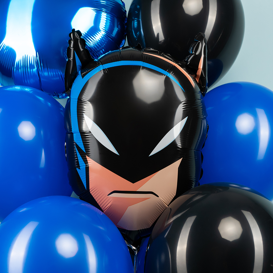 Шар (22''/56 см) Фигура, Голова, Бэтмен, 1 шт. в уп.