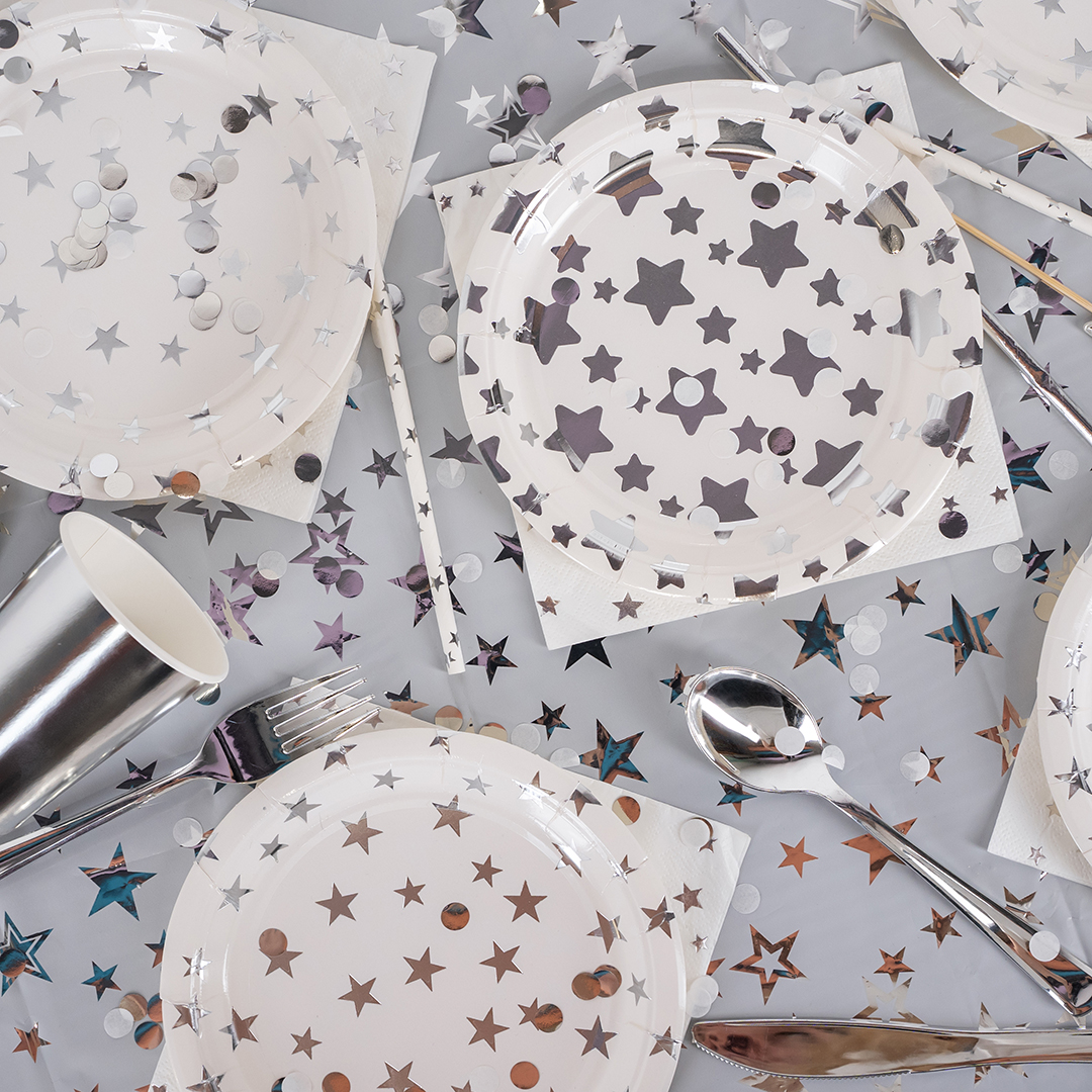 Вилки, Серебро, Металлик, 18 см, 10 шт. в упак. 